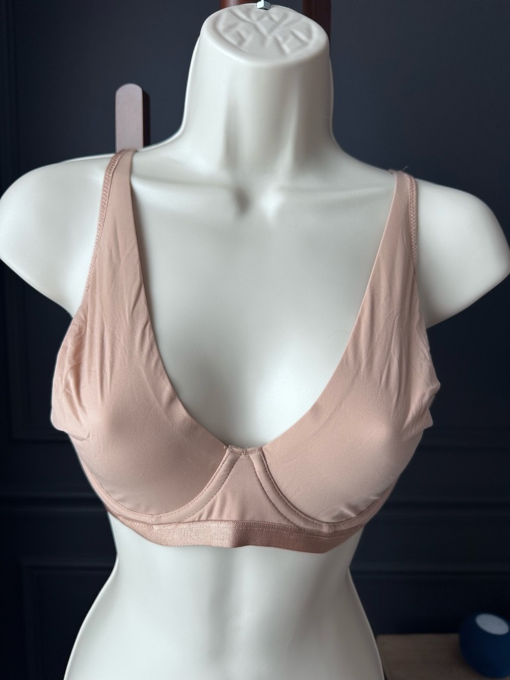 b. Tempt’d Women’s Soft Support Tshirt Bralette Underwire in Nude 32D